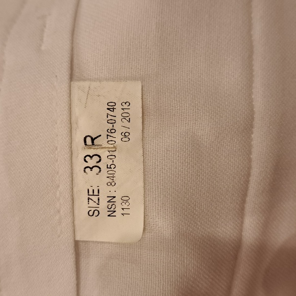 Creighton AB, Size 33R"x30", White, Flat Front, Uniform Dress Slacks - Picture 4 of 6